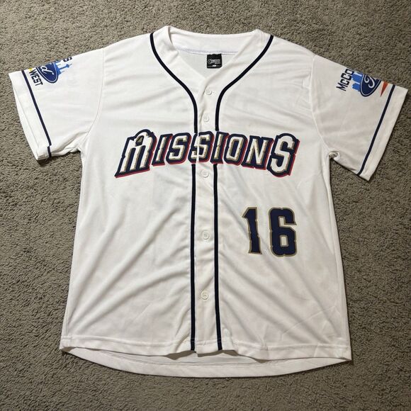 MILB San Antonio Missions Baseball Jersey Men’s M White SGA Sweet 16 Minors - Picture 1 of 7